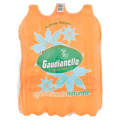 Gaudianello Acqua Minerale Effervescente - 6 Bottiglie da 1.5 Litri