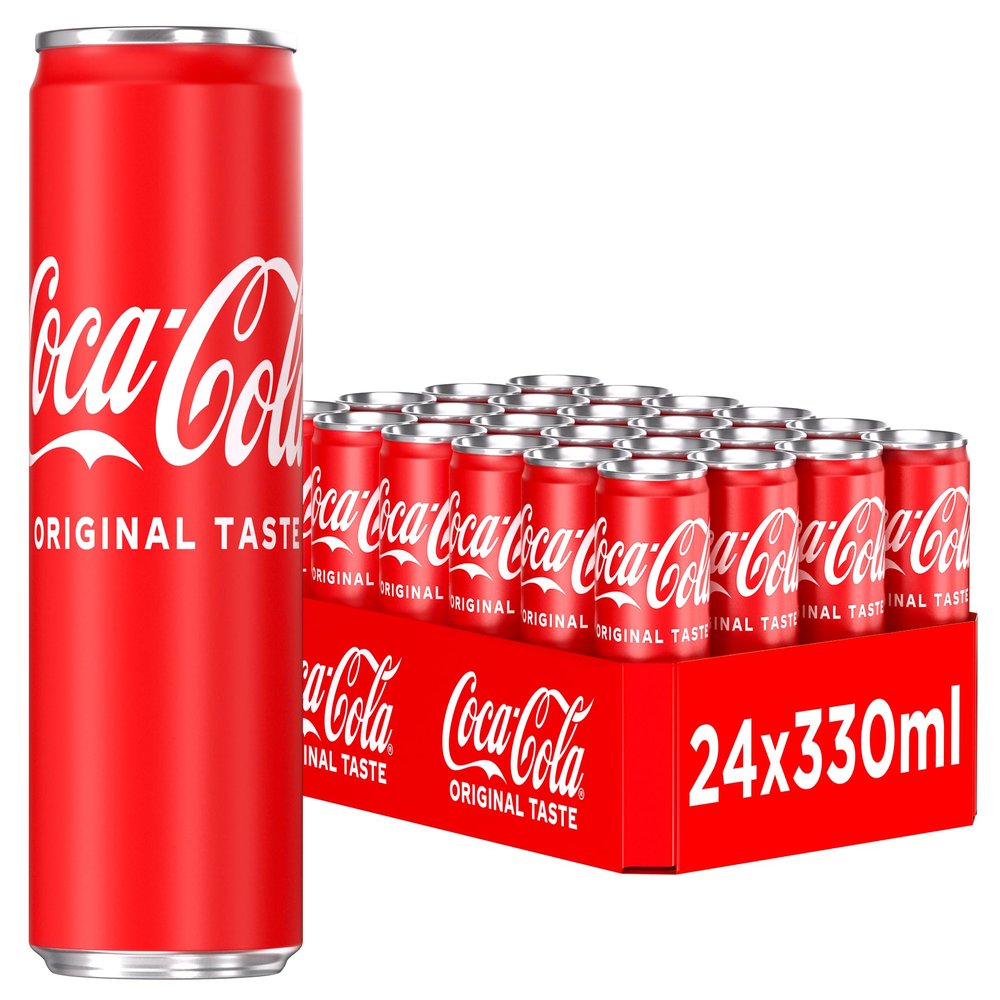 Coca-Cola Soft Drink Can 330 ml (Pack of 24)