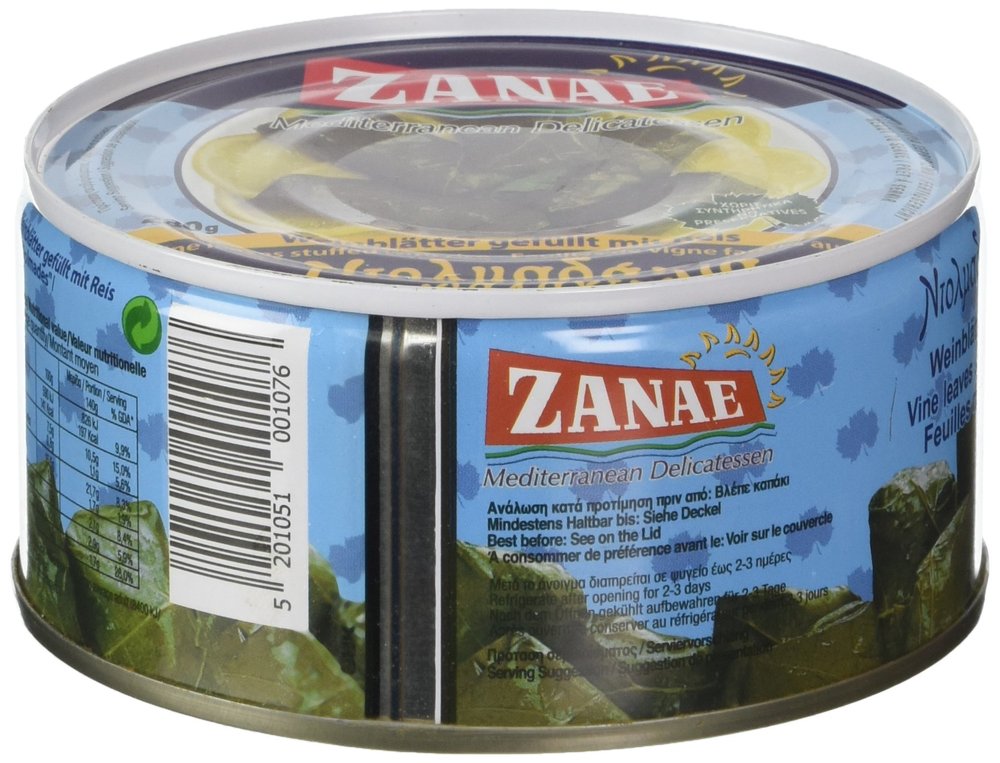 Zanae Vine Leaves Stuffed with Rice, 280 g