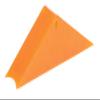 Vestil RC-WC Magnetic Rail Car Wheel Chock, 11", Orange view 1