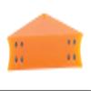 Vestil RC-WC Magnetic Rail Car Wheel Chock, 11", Orange view 4