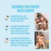 Jordan  | Step 1 Baby Toothbrush | Baby Toothbrush 0-2 Years | The Original Toddler Toothbrush with Extra Soft Bristles & Soft Biting Ring for Babies Gums and Easy Grip | Green & Blue | Pack of 4 view 4