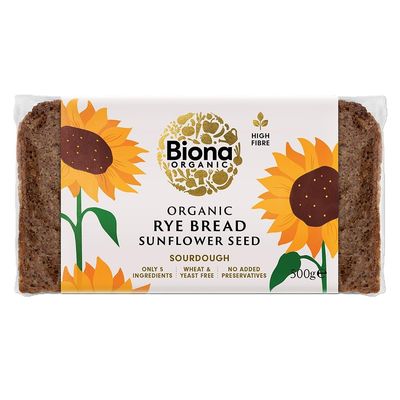 Biona Organic Rye and Sunflower Seed Bread, 500g