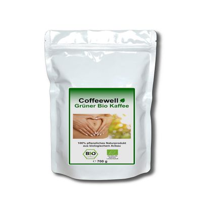 Coffeewell Grner Bio Kaffee - Detox Organic Green Coffee 700g (for Coffee Enema) - GMP certified