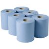 2Work 3-Ply Centrefeed Roll 135m Blue (Pack of 6) 2W00083 view 1