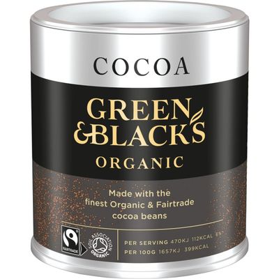 Green & Black's Organic Cocoa Powder, Made with Fairtrade Cocoa Beans, Perfect for Cooking and Baking, Approximately 31 Servings, 125g (Pack of 1)