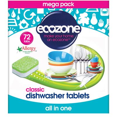 Ecozone | Dishwasher Tablets Classic 72 | 2 x 72 tabs