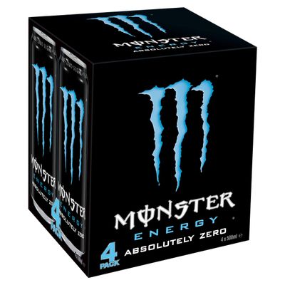 Monster Absolute Zero 4 x 500ml Cans
