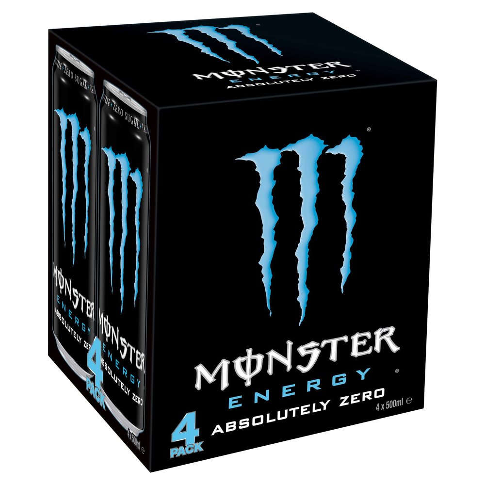 Monster Absolute Zero 4 x 500ml Cans