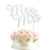 12.5cm x 9cm Mr & Mrs Wedding Diamante Rhinestone Cake Topper Decoration view 1