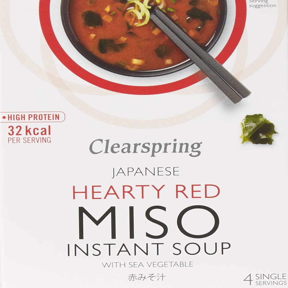 Clearspring Hearty Red Instant Miso Soup with Sea Vegetable, 40g