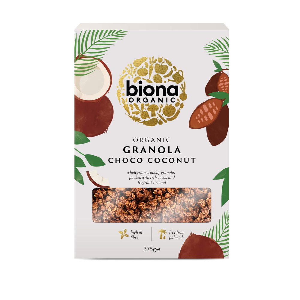 Biona Organic Choco-Coconut Crunchy Wholegrain Granola, 375g