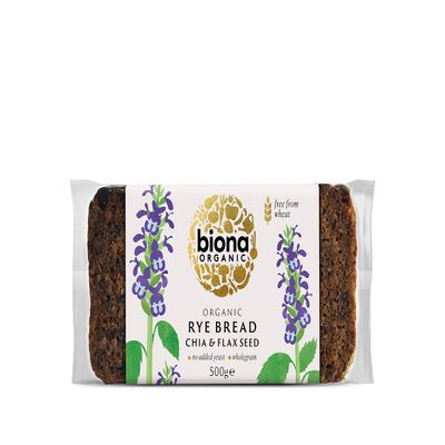 Biona Organic Rye Chia and Flax Seed Bread, 500g