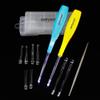 Earlywish Upgraded 6.75" Long Tonsil Stone Removing Tool LED Light, 2 Sets, Color Blue + Yellow, 10 Tips + 1 Stainless Steel Tonsillolith Pick view 2