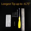Earlywish Upgraded 6.75" Long Tonsil Stone Removing Tool LED Light, 2 Sets, Color Blue + Yellow, 10 Tips + 1 Stainless Steel Tonsillolith Pick view 3