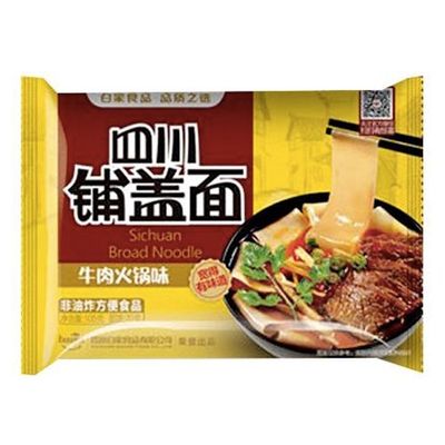 Baijia A-kuan Sichuan Broad Noodle - Beef Flavour 110g