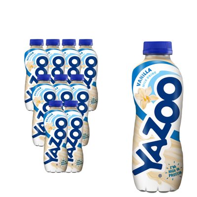 YAZOO Vanilla Milkshake Milk Drink, High in Protein & Calcium, 400 ml (Pack of 10)