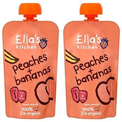 - Ellas Kitchen - S1 Peaches & Bananas | 120g | BUNDLE by ELLA'S KITCHEN (VEGETARIAN)