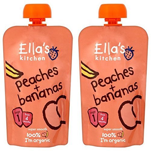 - Ellas Kitchen - S1 Peaches & Bananas | 120g | BUNDLE by ELLA'S KITCHEN (VEGETARIAN)