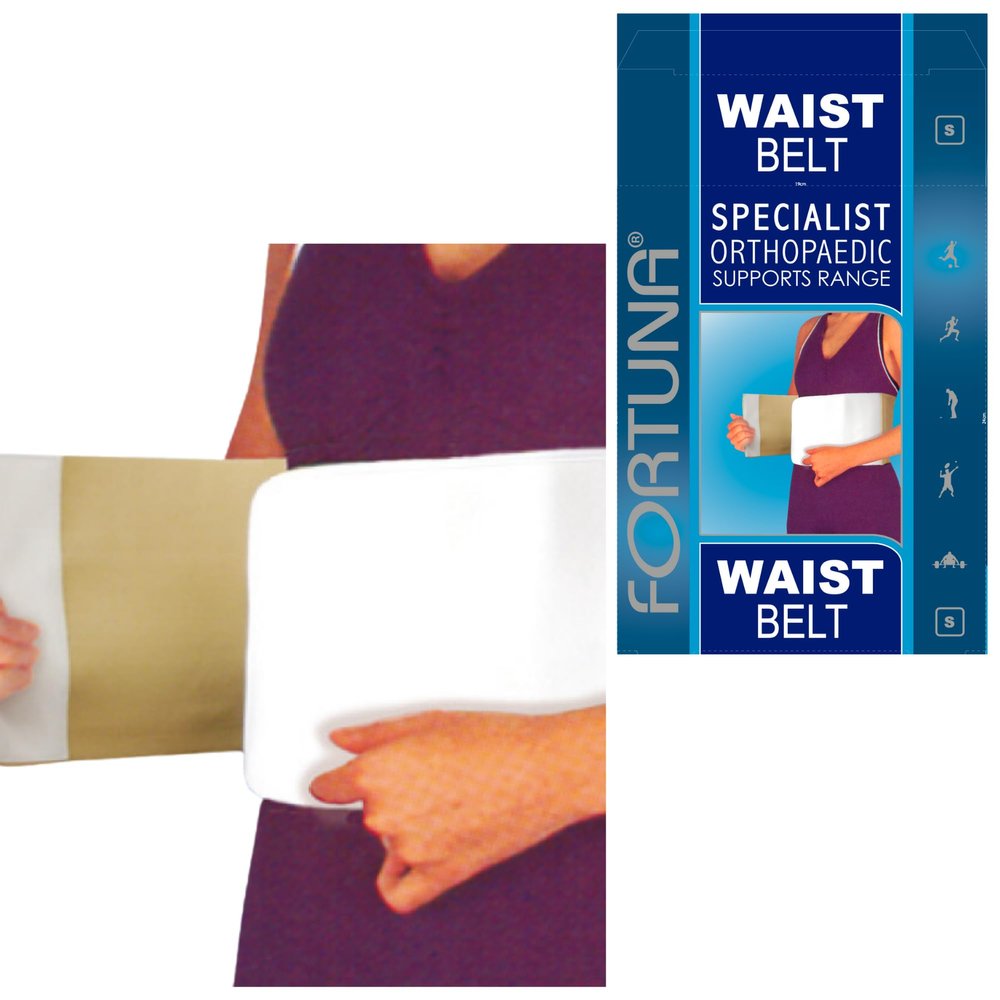 Fortuna Specialist Waist Belt  Lower Back Support Belt for Men & Women | Lumbar Brace for Sciatica, Back Pain Relief, Sacroiliac Support | Elasticated Support for Everyday & Sports Use (Small)