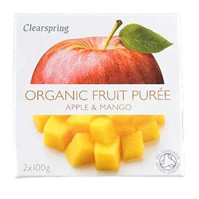 Clearspring | Apple & Mango Puree - Org | 1 x 2x100g