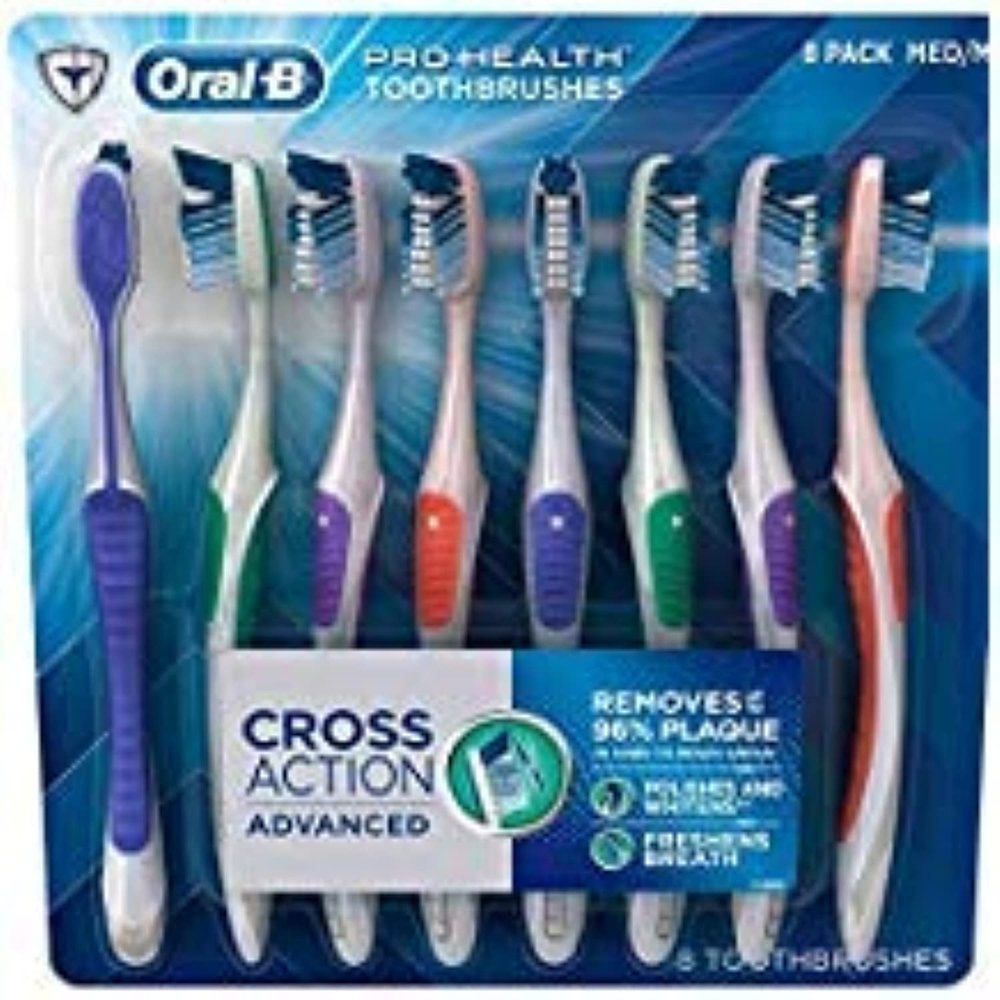 Oral B Pro-Health Cross Action Advanced Toothbrushes 8 Pack