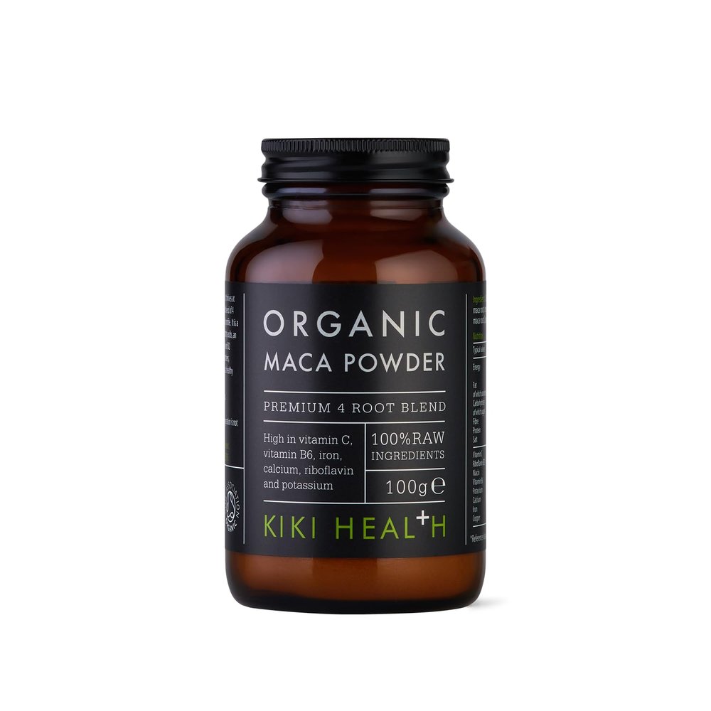 KIKI Health Organic Maca Powder | Premium Peruvian Superfood from Peru | Nutrient-Rich Adaptogenic Maca Root Blend | Natural Energy Boost & Hormonal Balance | Versatile & Easy to Use - 100g