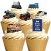 18 Stand Up Steam Engine Diesel Electric Train Themed Edible Wafer paper Cake Toppers Decorations view 1
