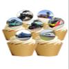 24 Precut Train Steam Diesel Electric Engine Edible Wafer Paper Cake Toppers Decorations view 1