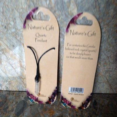 Natures Gift Pendant, Point, Crystal, Rock Clear Quartz Necklace