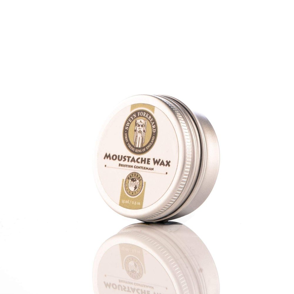 Moustache Wax Sweyn Forkbeard 100% Organic Moustache Wax Made in London - Strong Hold