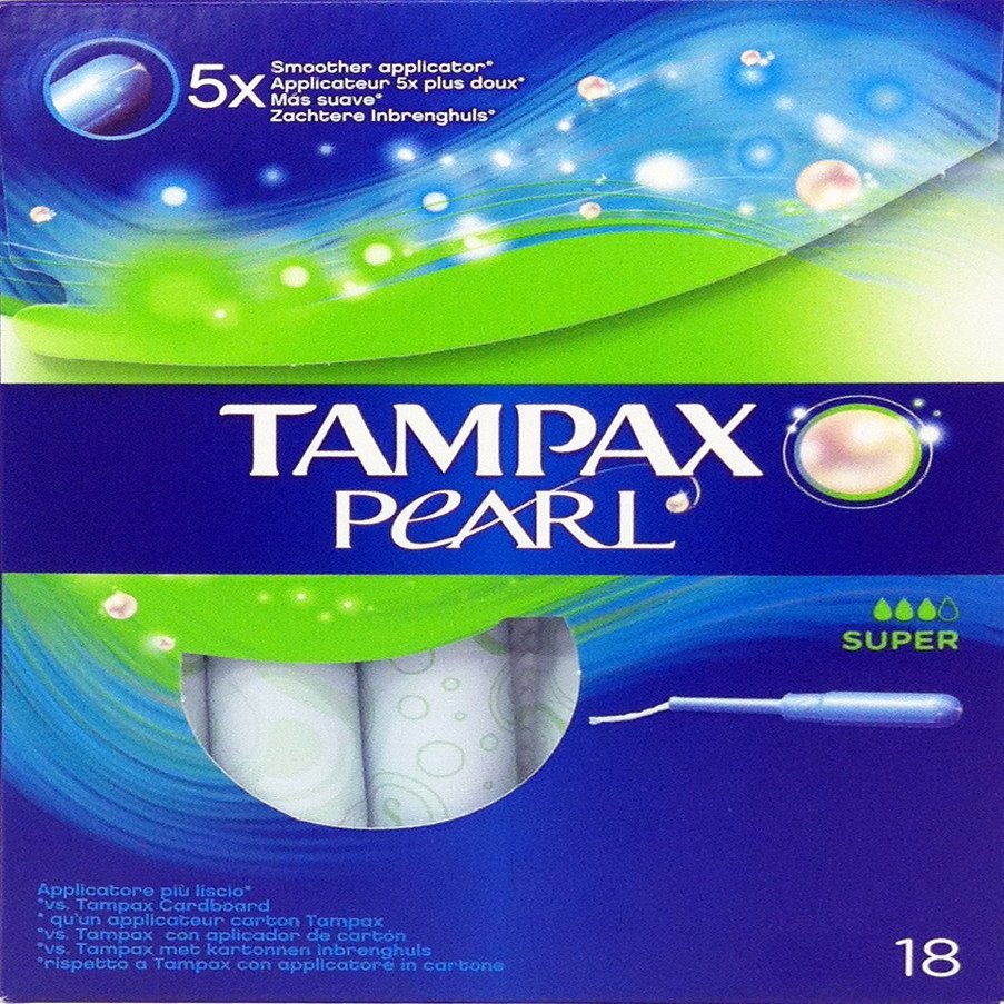 12 x TAMPAX Pearl Super With Applicator 18 Pads 18 PIECES