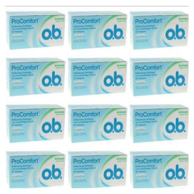 12 x o.b. Super ProComfort 16 Pads 16 Pieces
