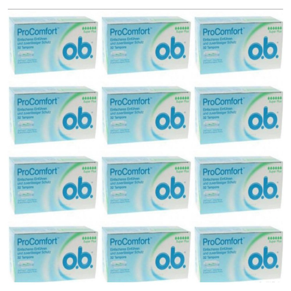 12 x o.b. Super ProComfort 16 Pads 16 Pieces
