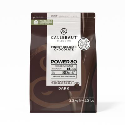 Callebaut Powerful 80 Percent Dark Chocolate Callets 2.5kg