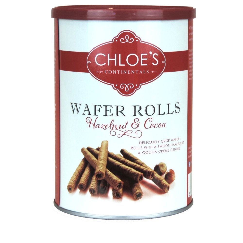 Chloe's Continentals - Wafer Rolls - Hazelnut & Cocoa - 400g (Case of 5)