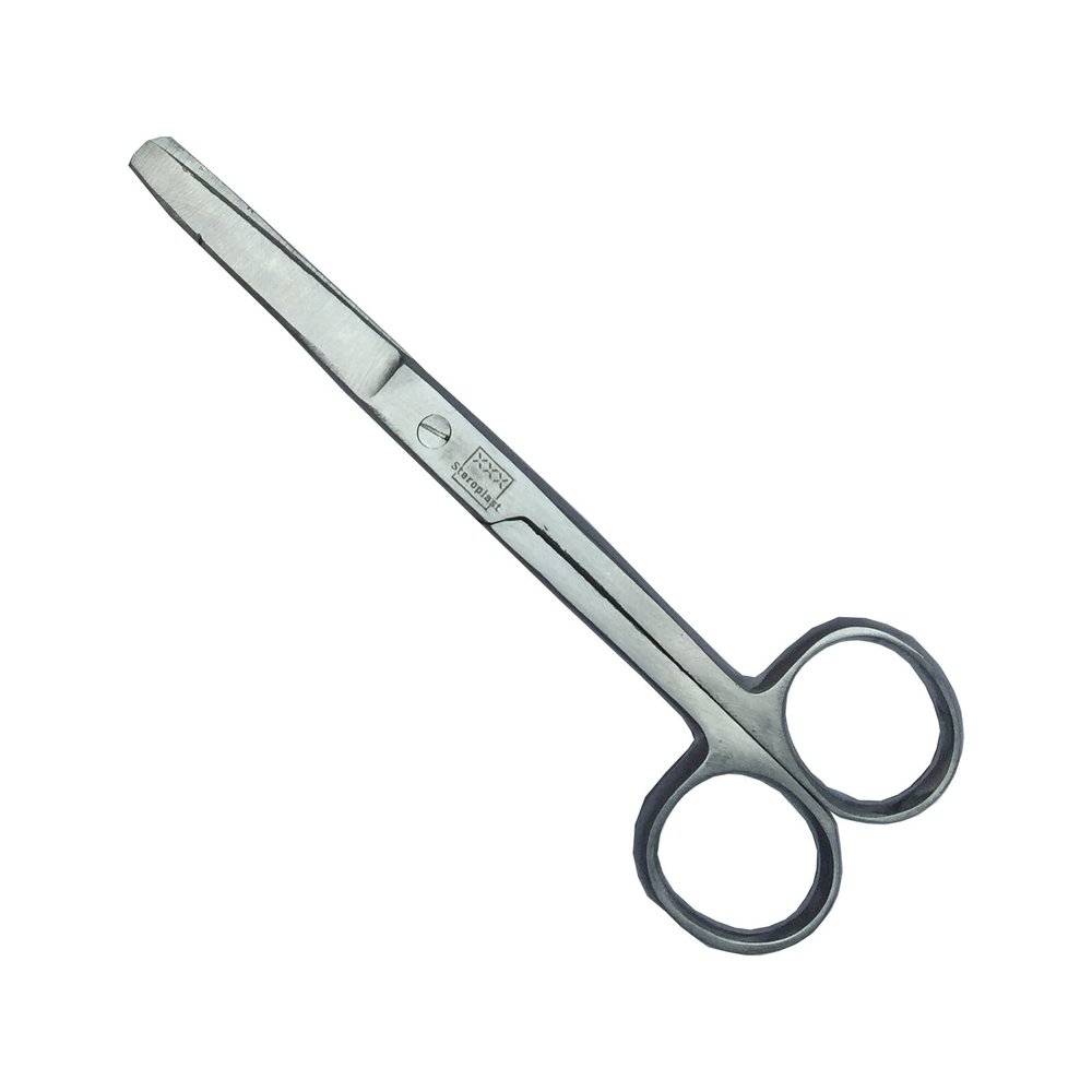 1 PAIR OF STEROPLAST MEDICAL NURSES STAINLESS STEEL FIRST AID SAFETY BLUNT TIPPED SCISSORS
