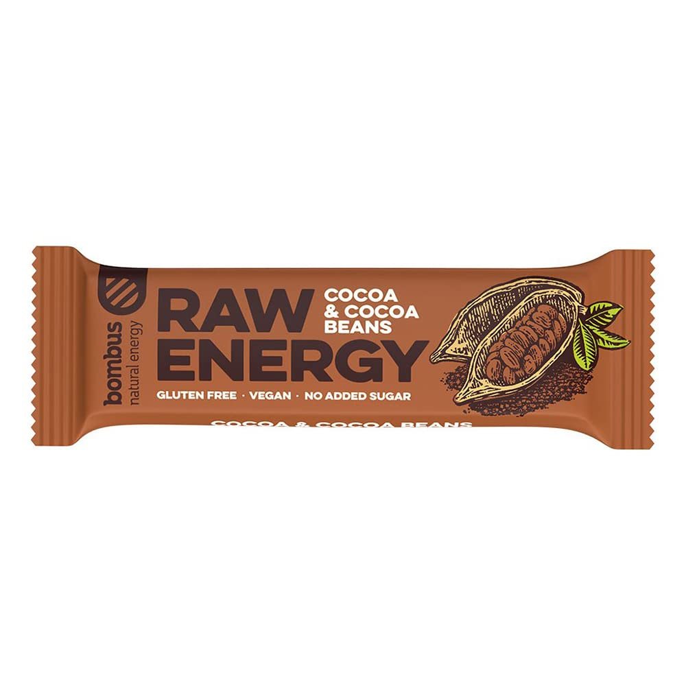 Bombus Natural Energy Raw Food Bar Raw Energy Cocoa & Cocoa Beans 50 g