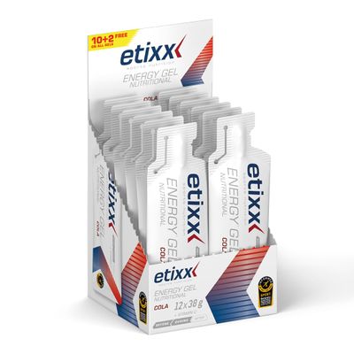 Etixx Nutritional Energy Gel, Cola Flavor - 12 Count