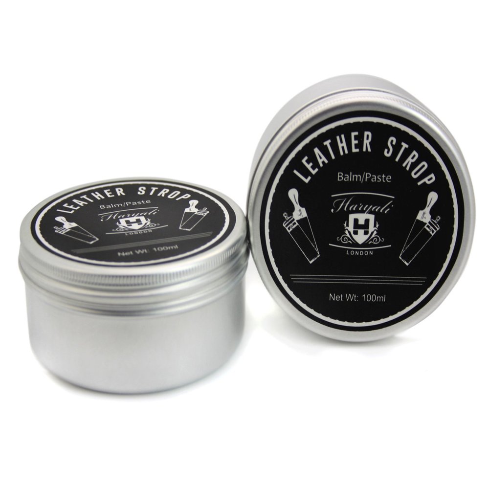 Haryali London, Leather Strop Balm Paste 100ml  Non Abrasive Strop Conditioning Paste & Strop Polish  Honing Paste Leather Strop Conditioner for Straight Razors