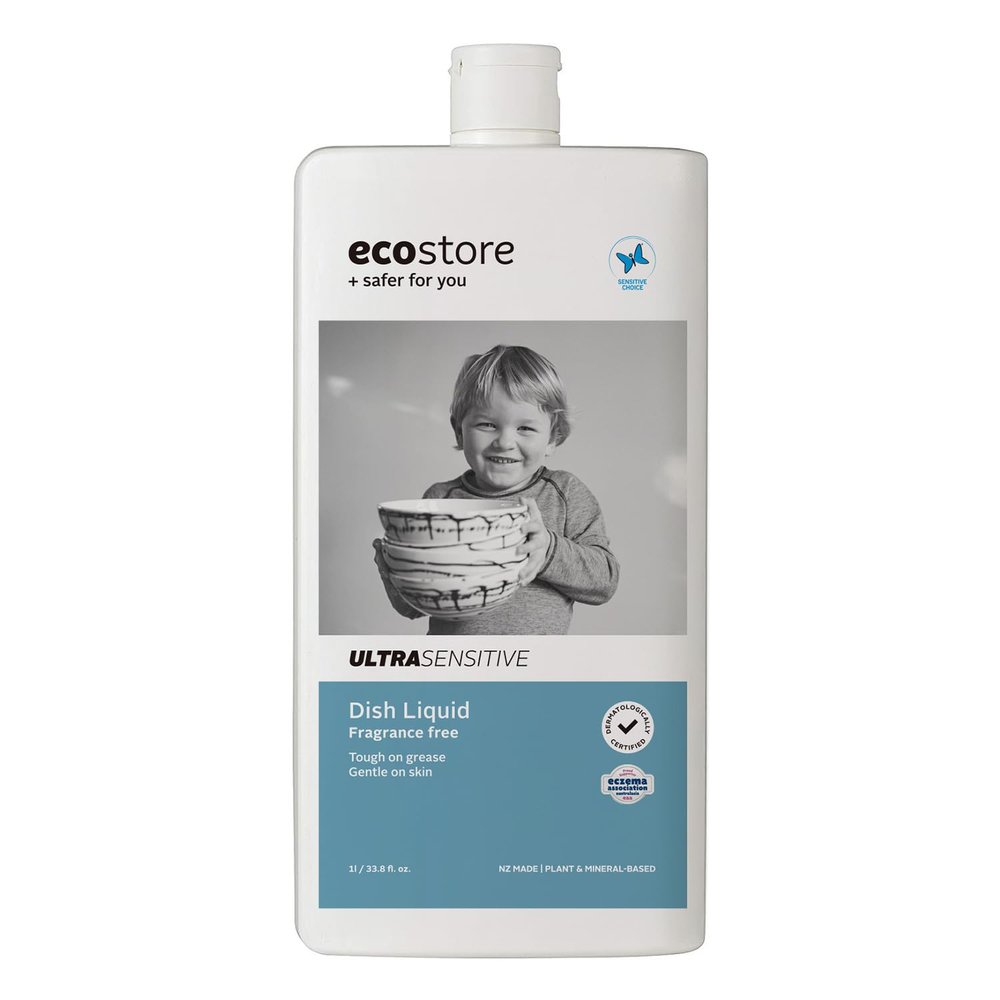 ecostore Eco Store Dish Wash Liquid (Unscented Ultra Sensitive) 1L Dishwashing Detergent