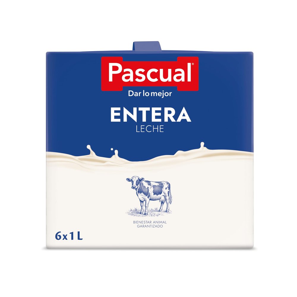 Pascual Pack 6 pcs. Whole Milk - 1 L
