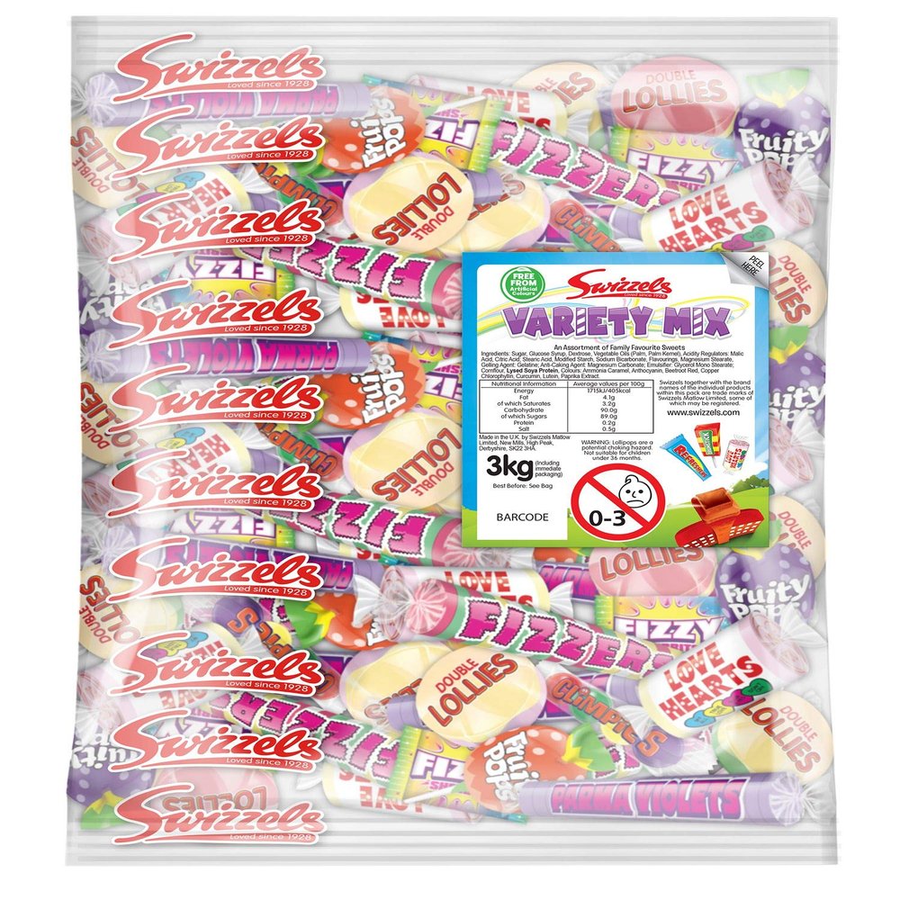 ( 2 Pack) Swizzels Variety Mix Bulk - 3Kg
