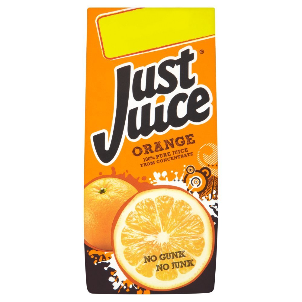 ( 8 Pack) Just Juice Orange - 1Ltr