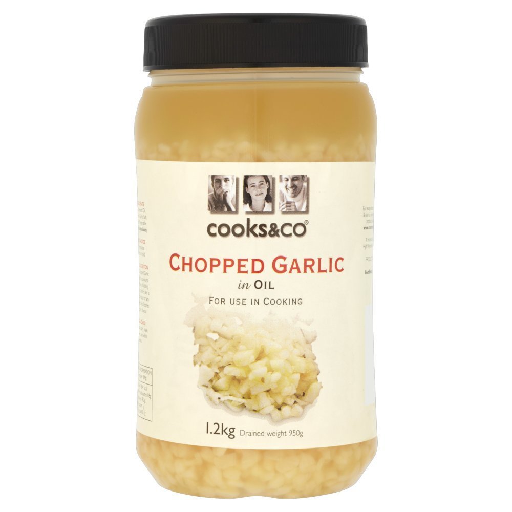 ( 4 Pack) Cooks & Co Chopped Garlic in Oil - 1.2Kg