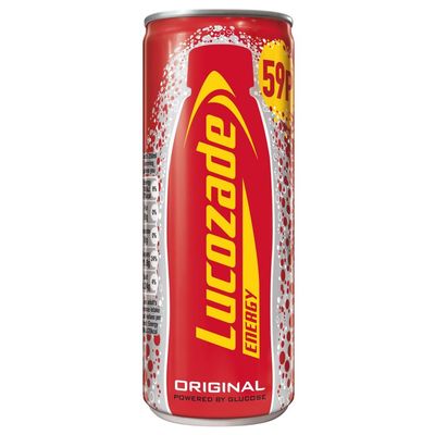 (24 Pack) Lucozade Energy Original Can 59p - 250ml