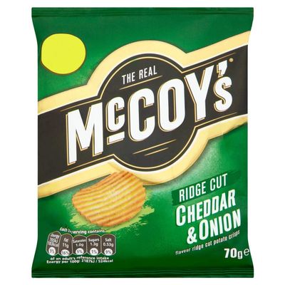 (12 Pack of ) Mccoys Cheddar and Onion .00 - 70g