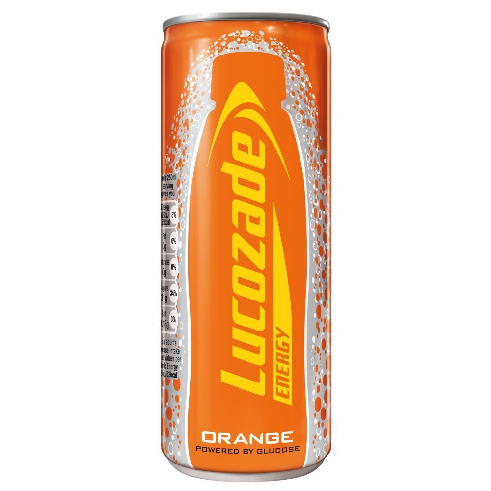(24 Pack) Lucozade Energy Orange Can - 250ml