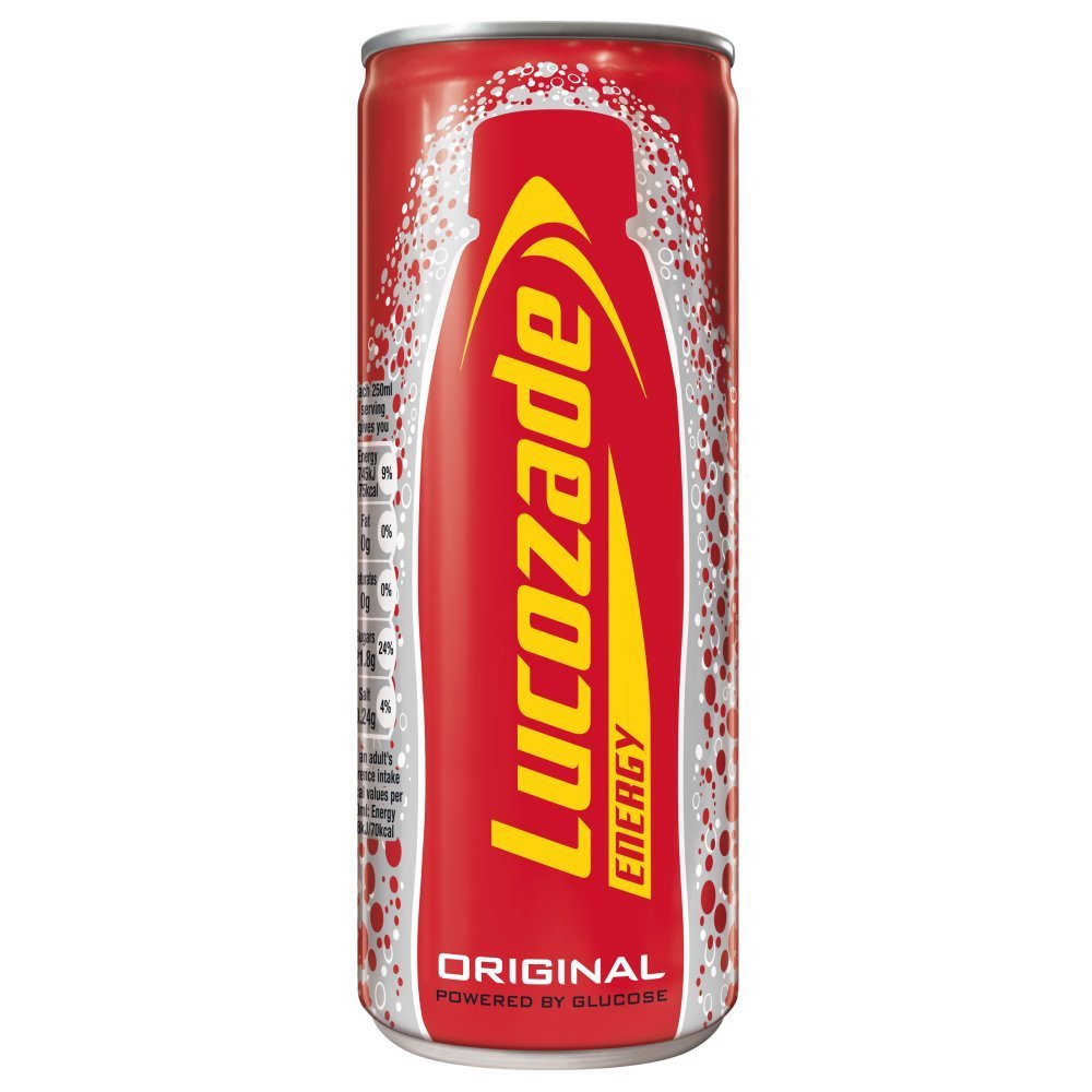 (24 Pack) Lucozade Energy Original Can - 250ml