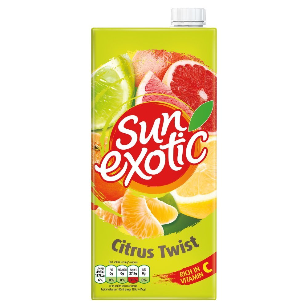 (12 Pack) Sun Exotic Citrus Twist - 1Ltr